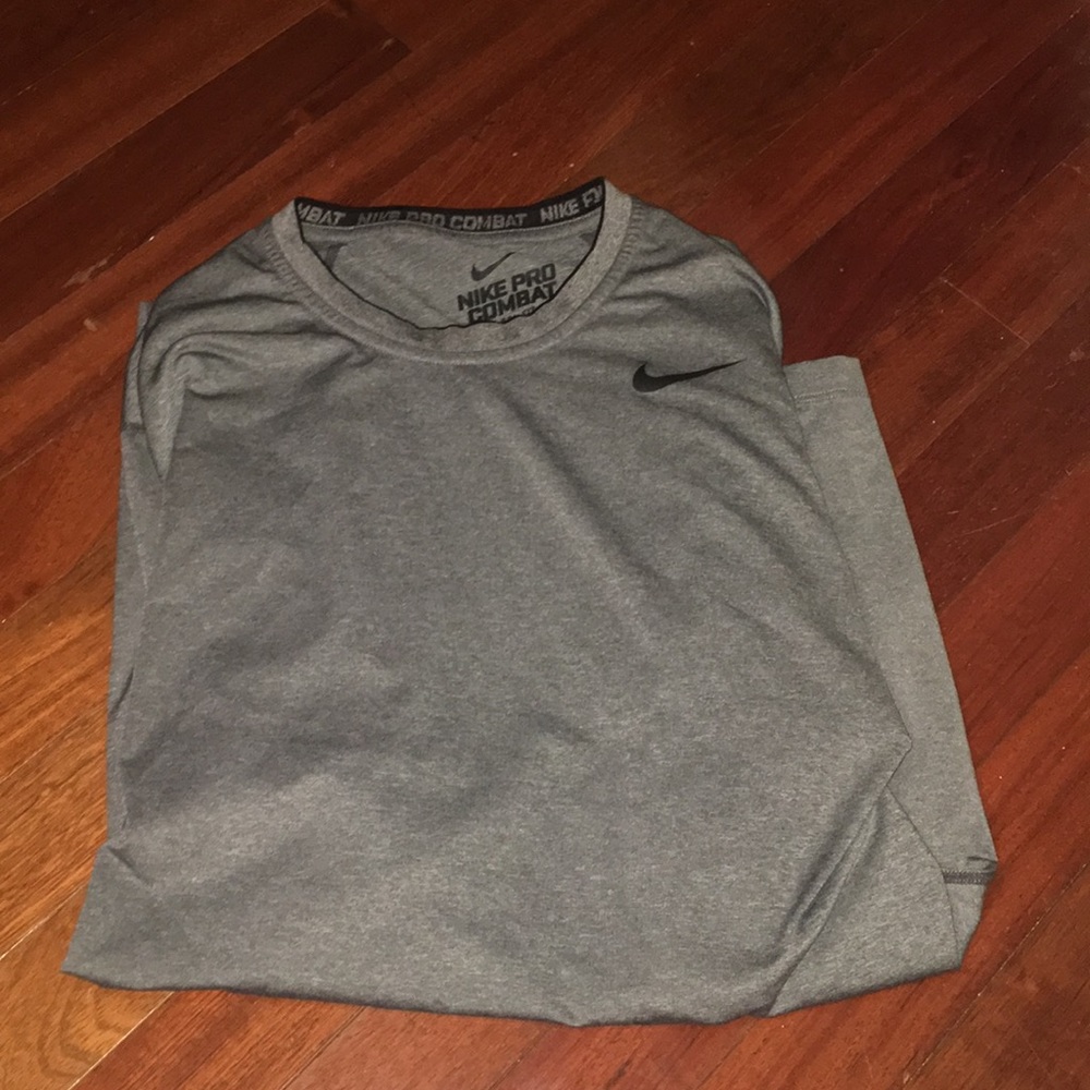 Grey Nike long sleeve athletic shirt